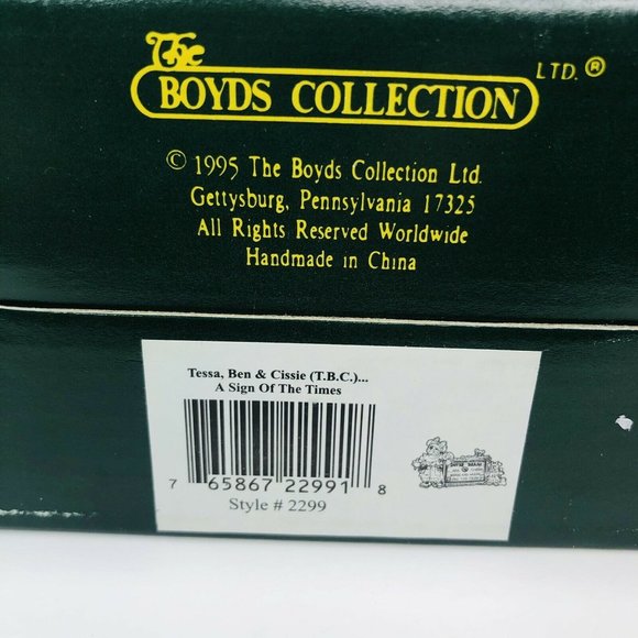 Vtg Boyds Bear A Sign of the Times Tessa Ben - Picture 7 of 7
